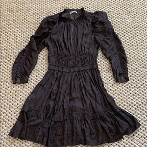 Ulla Johnson Tie Neck Mini Dress